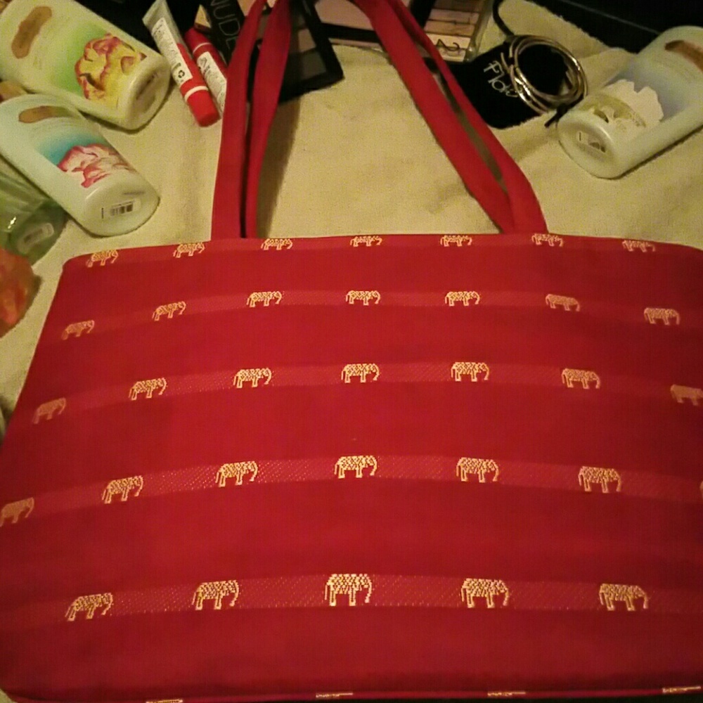 Thailand bag with elephant print tote bag